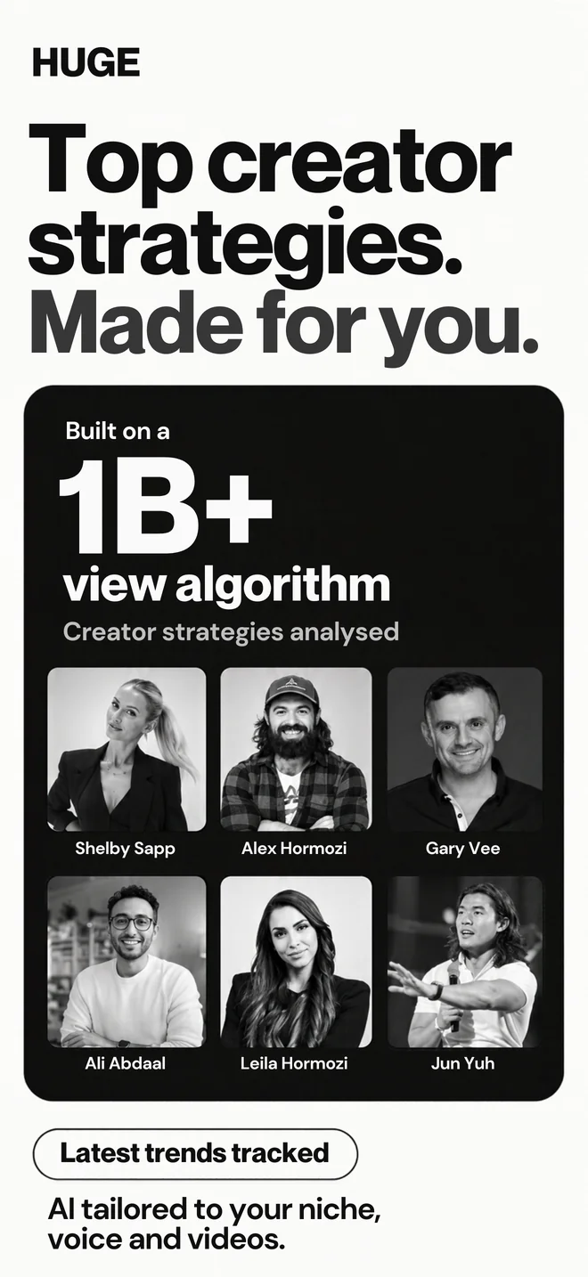HUGE creator strategy overview featuring short-form creators and personalised ideas